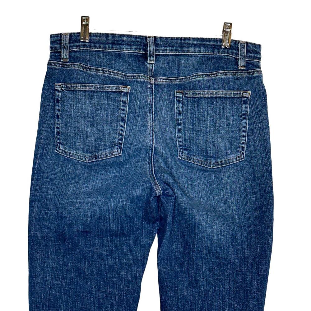 Eileen Fisher Organic Cotton Straight Cropped Cut Raw Hem Denim Jeans Size 8 - Picture 6 of 8